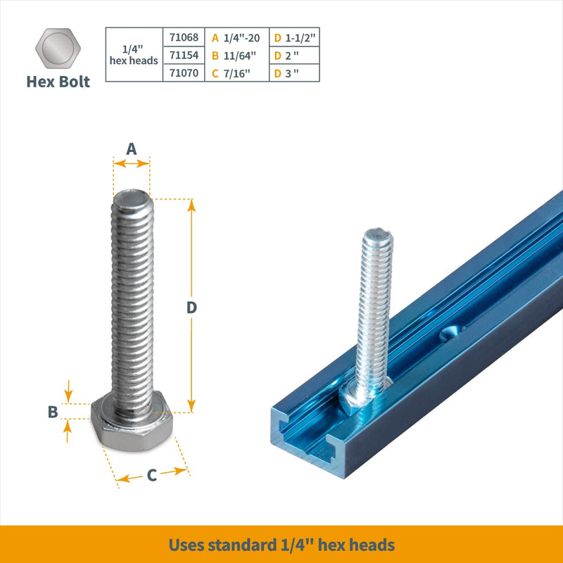 POWERTEC 71371 24 Inch Double-Cut Profile Universal T-Track with Predrilled Mounting Holes, 4 PK, T Track for Woodworking Jigs and Fixtures, Drill Press Table, Router Table, Workbench 24" T track (4PK) - NewNest Australia