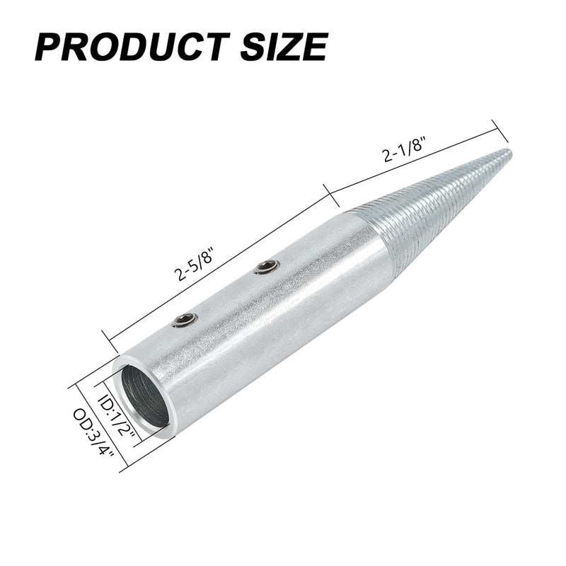 1/2" Spindle Tapered Threaded Adapter Left & Right Pair Suitable for 3/16"-10/16" Arbor Hole Cloth Polishing Wheel 2 PCS 1/2"