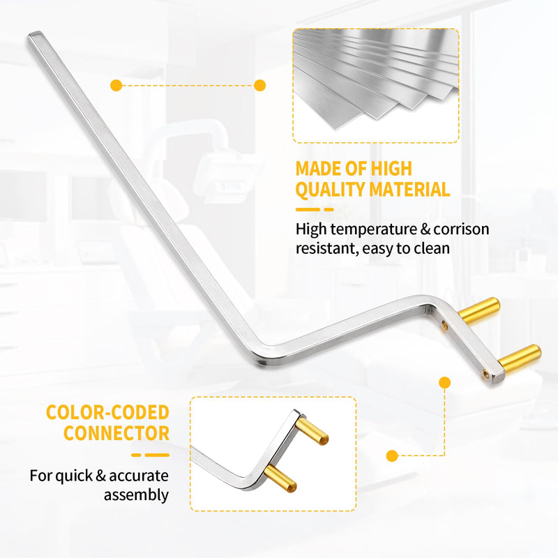 PER4MANCE Dental Posterior Indicator Arms (Pack of 5): Dental X-Ray Sensor Holder BAI Style Yellow Color-Coded, Autoclavable