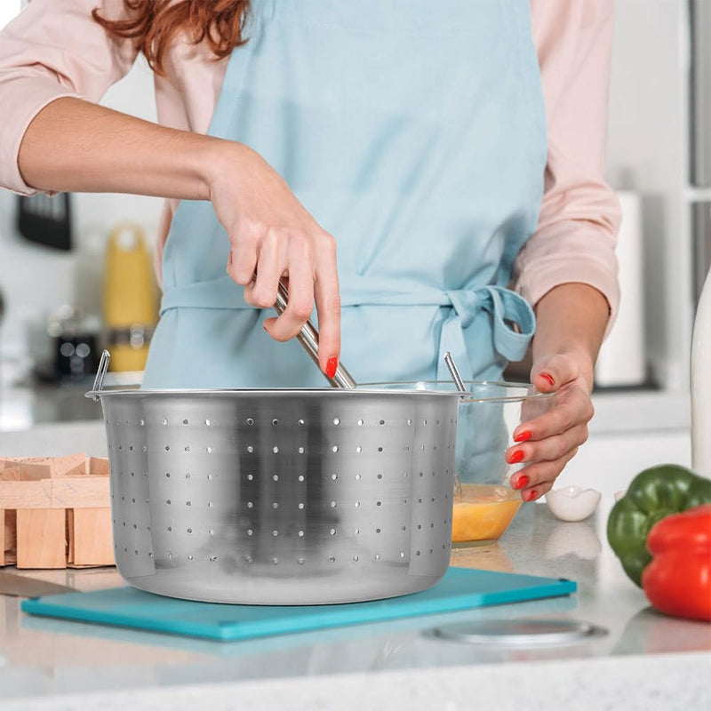 PRETYZOOM Steaming Basket for Rice Cooker Vegetable Food Steamer Basket Insert 9.25 Inch Stainless Steel Steamer Rack with Dense Holes and Non-Slip Bottom for Even Heating