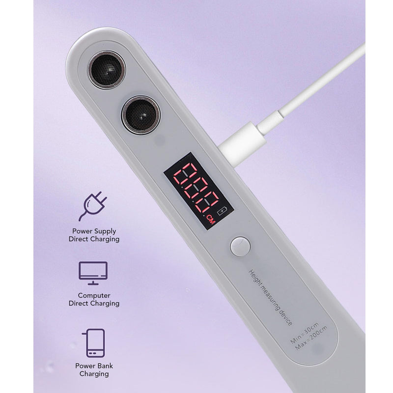 Portable Ultrasound Body Height Stadiometer with LCD Display, Body Height Meter Device for Children and Adults, Handheld Smart Digital Height Measurement Tool