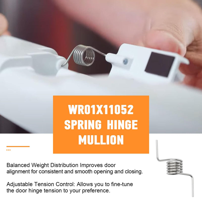 WR01X11052 Fridge Door Spring Hinge Mullion Fits for GE Refrigerator Door Spring Replacement Equipment PS6011724,3031611,GFE28GYNBFS,YE18JSLGFSS (2PCS)