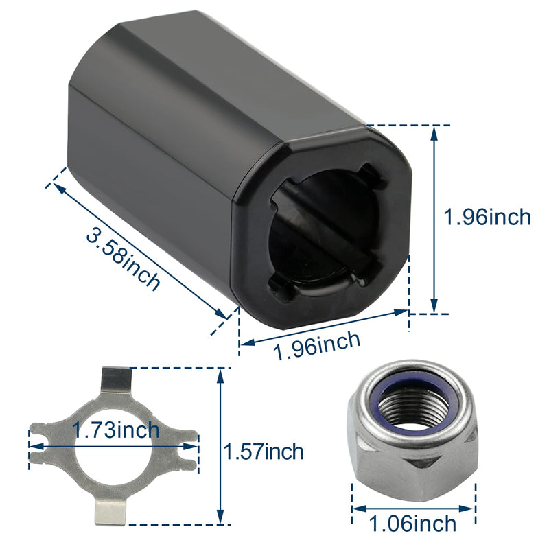 835257Q1 Flo-Torq II Hub Kit Replace for Mercury 135-300 HP/Mercruiser Alpha Bravo One Drives，Replacement Quicksilver Flo Torq II Hub Kit-3pcs