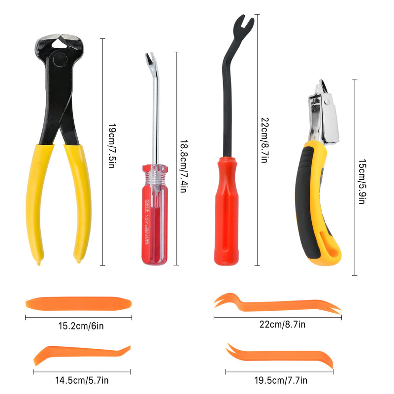 8 Pcs Upholstery and Construction Staple Remover, Tack and Nail Puller for Easily Removing All Kinds Staples, Carpet Remover for Furniture Floor Photo Frame Carton