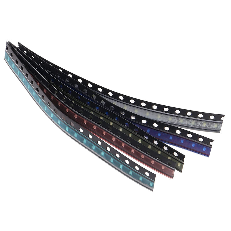 0603 SMD LED Kit 100pcs 5 Colors SMD LED Diode Lights Kit Super Bright Lighting Bulb Lamps,Electronics Components Light,Emitting Diodes (Mini Chip 0.06 x 0.03 inch) 0603