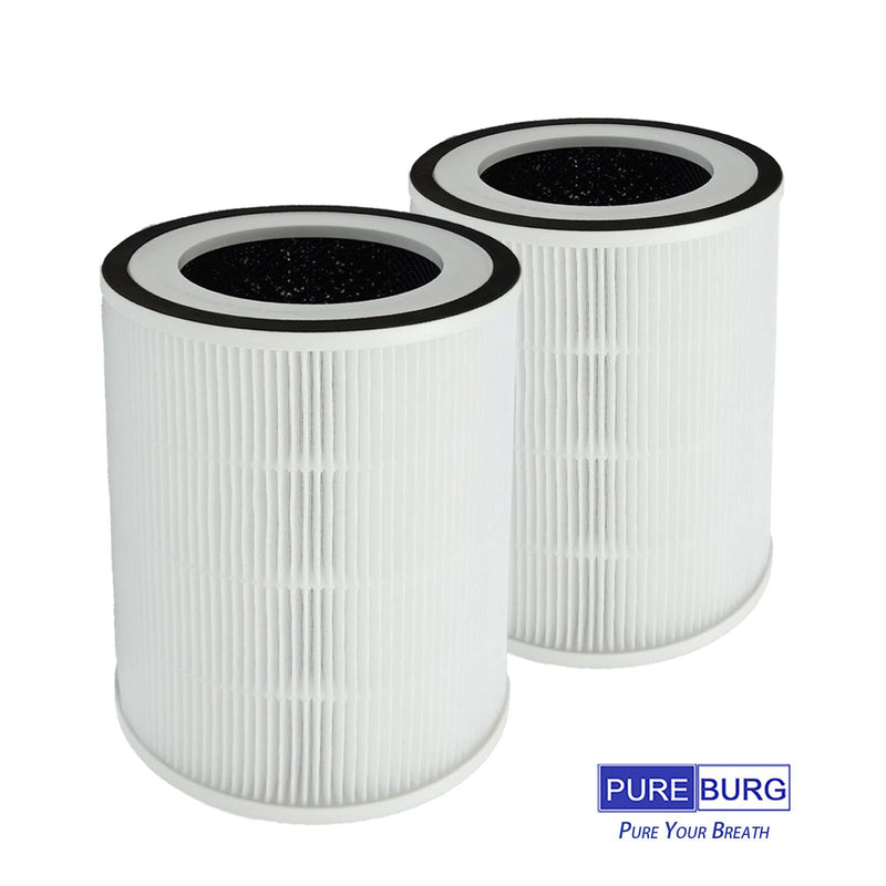 PUREBURG Replacement Filter Compatible with Afloia KILO,KILO PRO, KILO PLUS, MIRO & MIRO PRO,Morento Kilo Kalo Air Purifier & CUCKOO CAC-I0510FW,2-Pack H13 HEPA