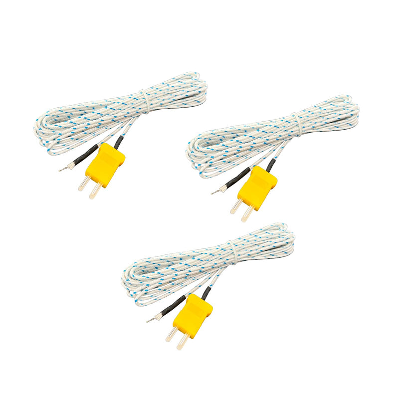 K Type Mini-Connector Thermocouple Temperature Probe Sensor K Type Thermocouple Wire Temperature Sensing Line Measure Range -40 to 400 Celsius, Compatible with TM902C/ TES1310 (1 Meter) 1 Meter