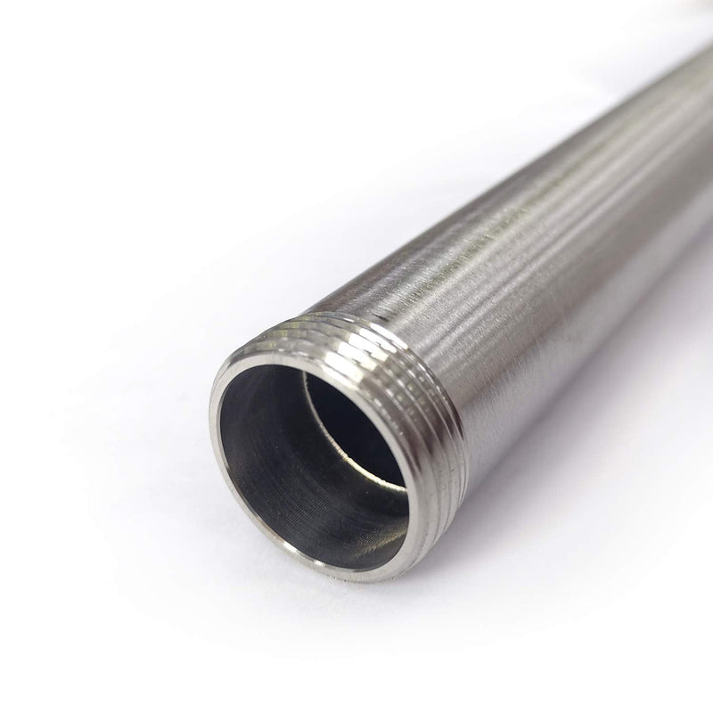 gotonovo G3/4 Shower Extension Tube Shower Extender Bar Longer Shower Pipe Add Shower Height Outdoor Brushed Nickel 12 Inch