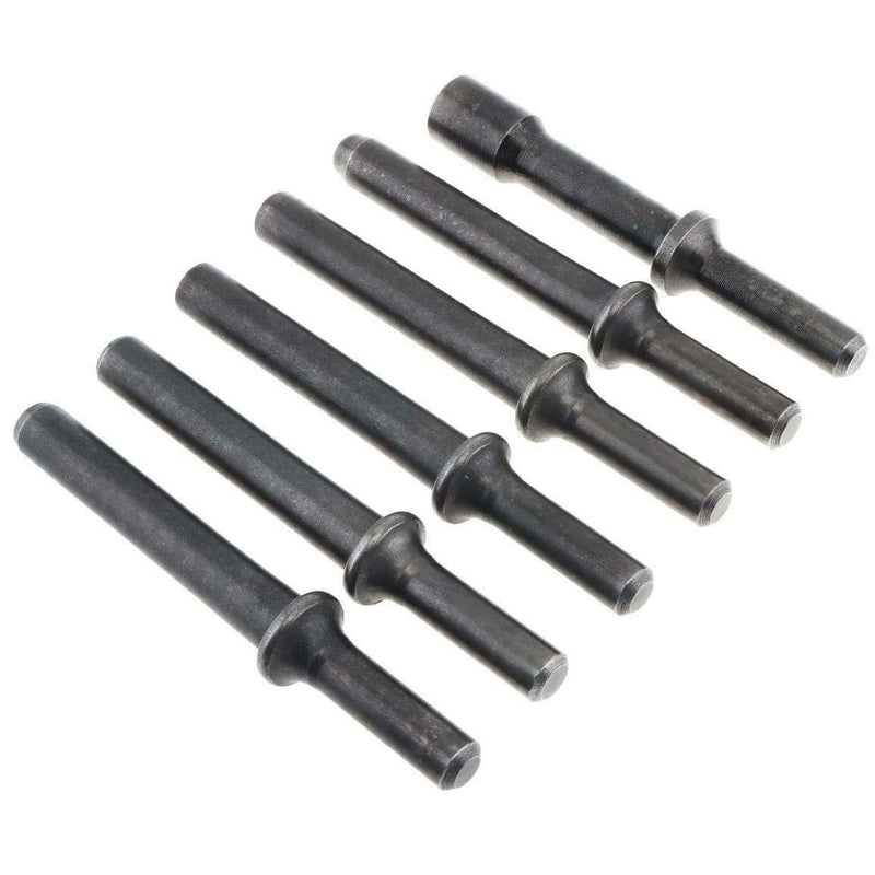 7 Pcs Air Hammer Rivet Bit Set, Dele 0.401 Shank Smoothing Pneumatic Air Rivet Hammer Tools Kit with Spring