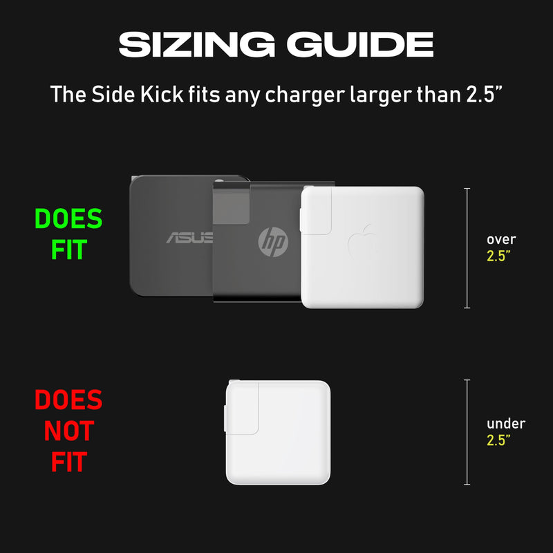 Fuse Reel The Side Kick Collapsible Charger Organizer With USB-C Right Angle Adapter Compatible with MacBook and PC charging cords and adapter cable management best computer winder (White w/Adapter) White W/ Adapter