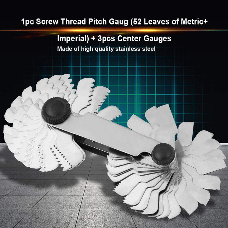 Pitch Gauge, Fishtail Gauge Screw Cutting Tools Thread Gauges, Grinding Lightweight for Measuring Screws Pitch for Cutting Screws