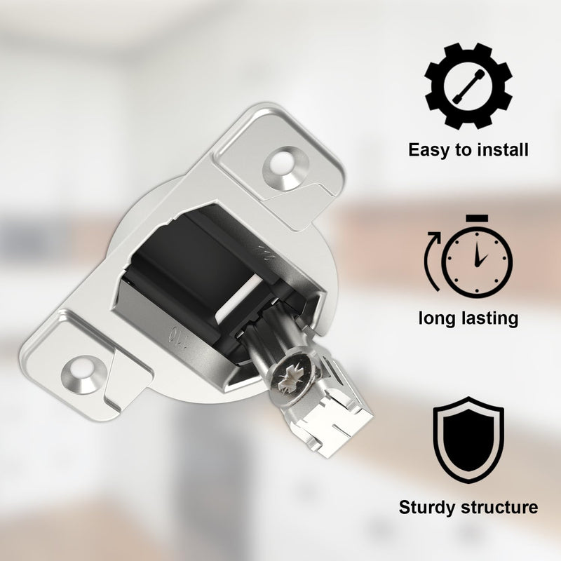 Replacement for Blum 33.3600,Compact 33 Screw on 110 Degree Opening Face Frame Cabinet Hinges,Cabinet Door Hinges,Replace Original Blum Hinges(with Screws, Mounting Plate Not Included) (8 Pack) 8