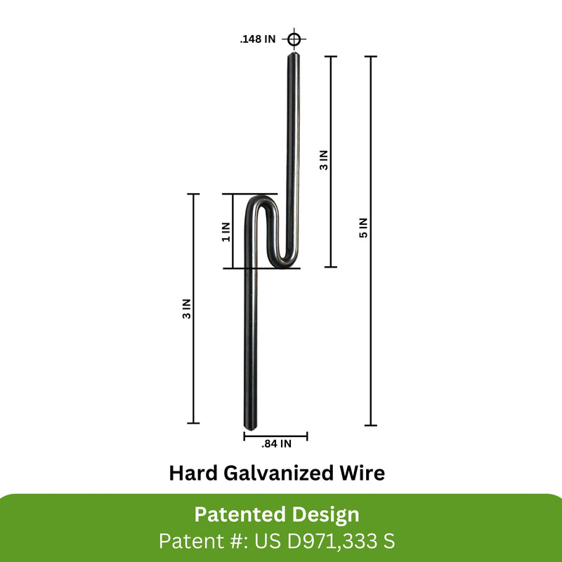 Western Steel & Wire Rider Pins Sign Stacking Pins for Corrugated Signs, w Rounded Ends (Pack of 10) Pack Of 10