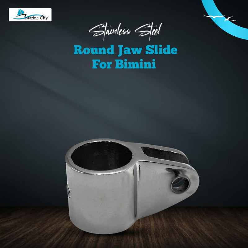 MARINE CITY Round Jaw Slide for Bimini Top, 316 Stainless Steel 1 Inch, Polished Finish, Durable & Corrosion-Resistant, Ideal for Boats, Yachts 2