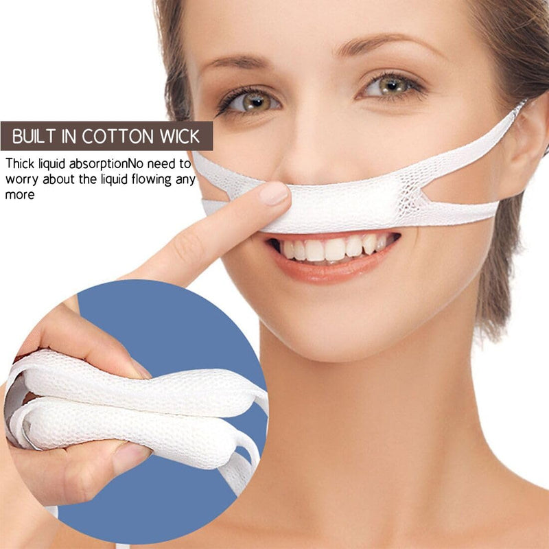 Elastic Nose Bandage 5 Pcs Nasal Bandage Dressing Holder High Absorption Nasal Surgery Bandages Recovery Supplies, White
