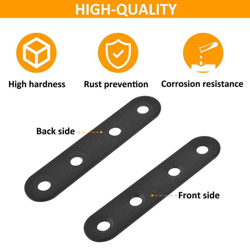 Mending Plates for Wood - 28 Set Metal Flat Plate Straight Bracket for Board, Bed Frame, Furniture & Shelves,Wood Connector Brackets,Stainless Steel (4 Size-28 Set) 4 Size-28 Set