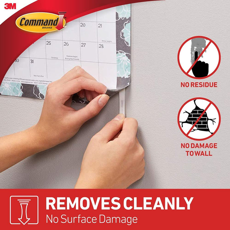 Command Small Poster Strips White 12 Strips