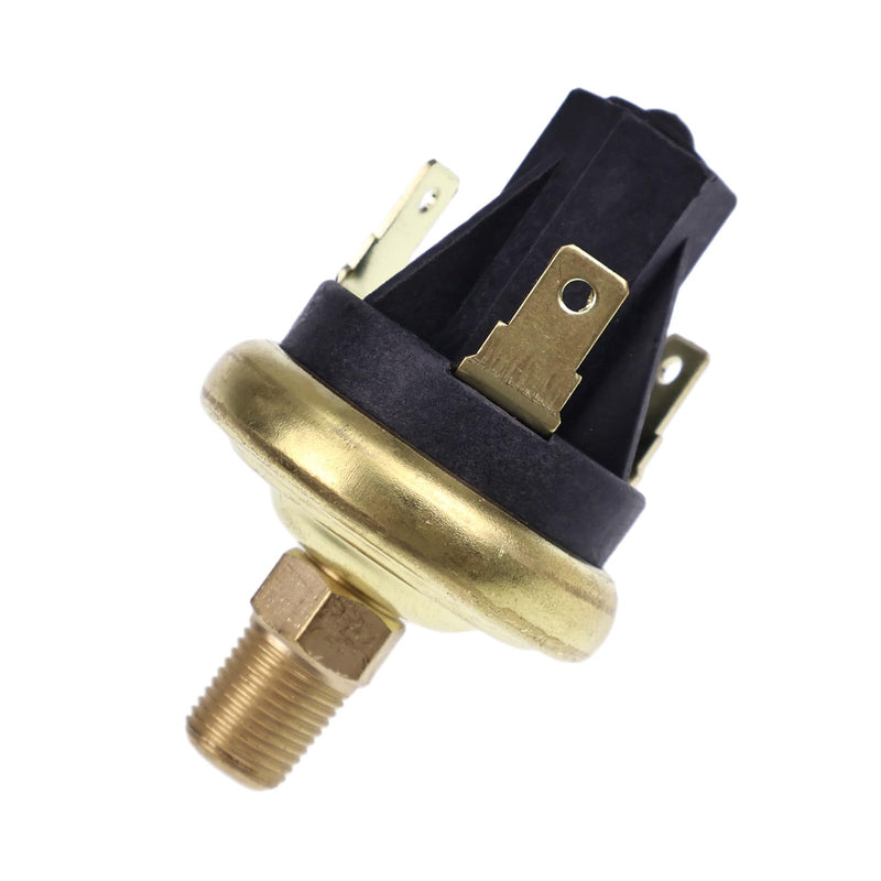 IEQFUE Pressure Switch 3 Terminal 1/8 NPT Male 1/4 Blade 8-13Psi NC 430.110 Presetat 10Psi