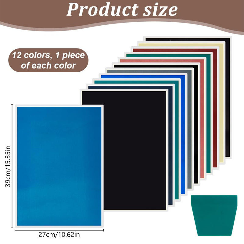 PLIGREAT 12 Colors Laser Engraving Marking Paper, Marking Color Paper with Scraper for Fiber Marking and Engraving on Metal Ceramics Glass Cutting and Engraving