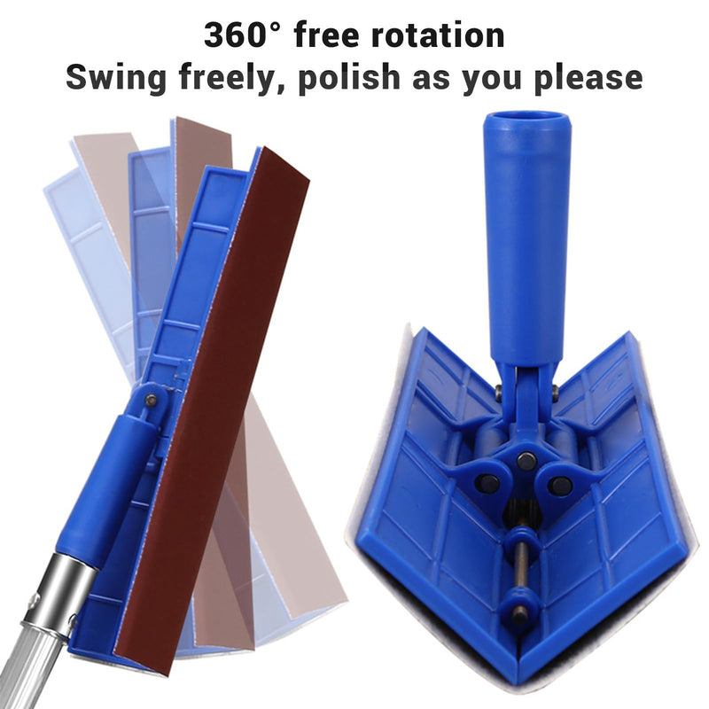360° Rotating Drywall Corner Sander with Self Adhesive Sandpaper Holder for Drywall Corner Sanding and Putty Finishing