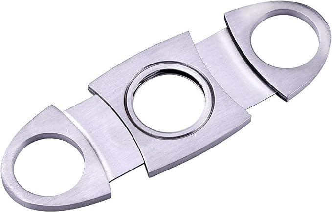 URAQT Cigar Tool Stainless Steel Cigar Cutter Cigar Double Blade Guillotine Silver - NewNest Australia