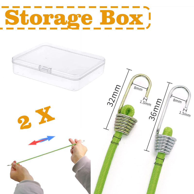 Small Bungee Cords with Hooks 12 Packs, 10" Mini Bungee Cord Hooks Adjustable Bungee Cord for Luggage Roof Rack Hang Outdoor Tent Tarp Bike Car RV Camping Tool Cargo Accessory