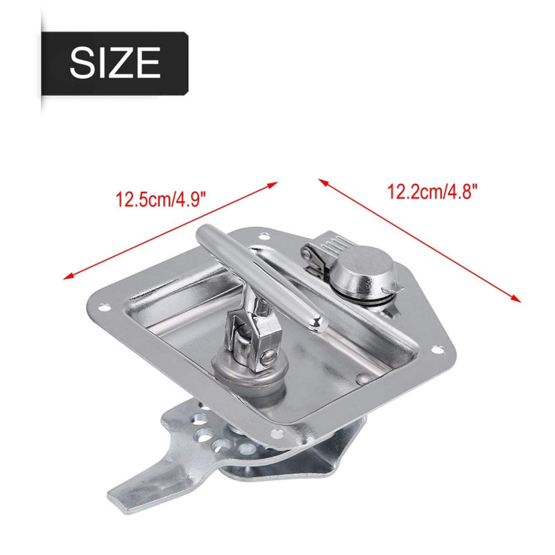 Tool Box Latch, Stainless Steel T-Handle Latches Tool Box Locks with Keys and Gasket Folding T-Handles Latch Heavy Duty Flush Mount Handle Latch for RV, Camper,Toolbox,Truck Trailer