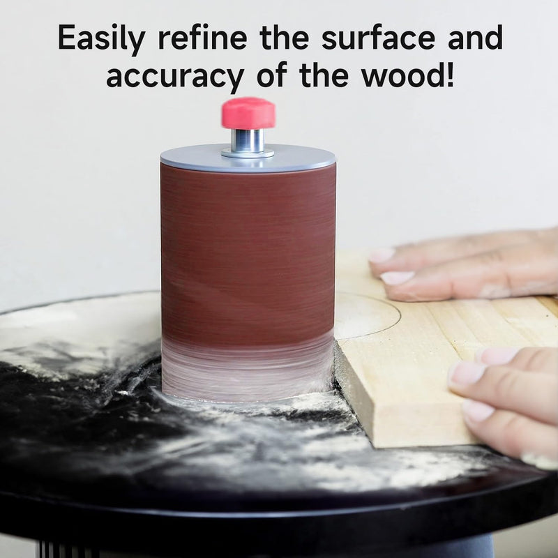 Spindle Sander Sleeves,12PCS Oscillating Sanders for Woodworking,60 Grit Sanding Drums for Dremel Rotary Tool, 4-1/2”Length,1/2”, 3/4”,1”,1-1/2”,2”,3”Diameter 60 Grit