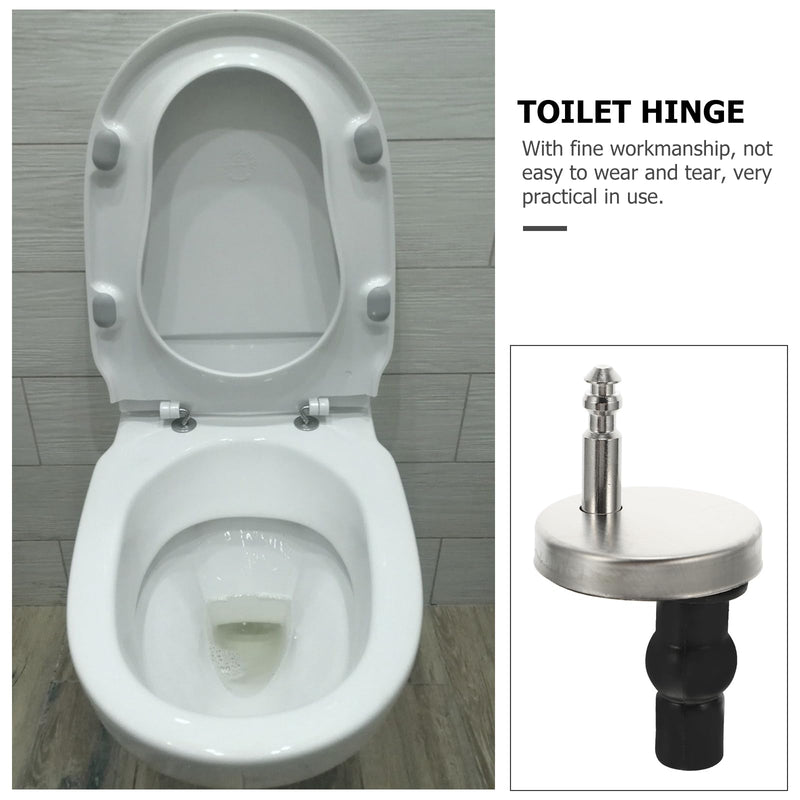 DOITOOL Toilet Seat Hinge Replacement Kit 2 Pcs Universal Toilet Cover Accessories with Quick Release Screws and Top Fix Nuts for Bathroom Repair