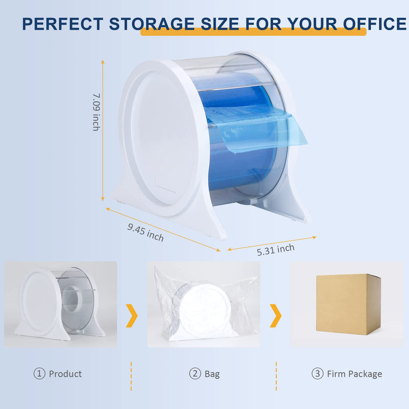 Dental Acrylic Barrier Film Holder, Protecting Barrier Film Dispenser for Film Support, Dust-Proof Dispensing Box Plastic Barrier Stand