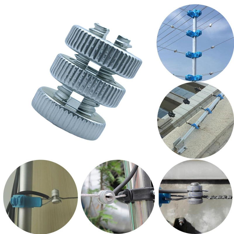 50Pcs Fence Wire Clamps,Split Bolt Joint Clamp Wire Connectors for Multiple Electric Fence Line Tap Clamp (50, Aluminum alloy) 50