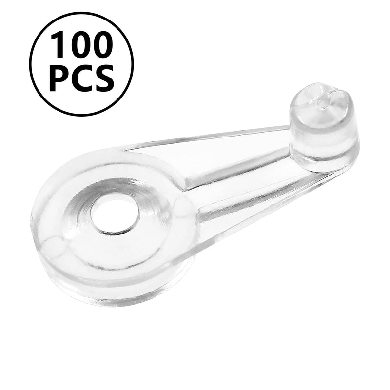 100 Pcs Glass Retainer Clips Kit with Screw, 4mm Glass Door Retainer Clips, Glass Cabinet Clips for Fixing Glass Cabinet Doors & Windows, Clear 100