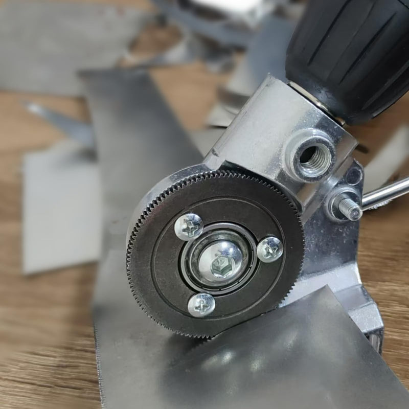 Electric Drill Plate Cutter - DIY Metal Shears for Flat Metal Sheets, Adapter Included, Precise Cutting of Iron, Steel, Copper, Aluminum - Ideal for Professional and Home Use
