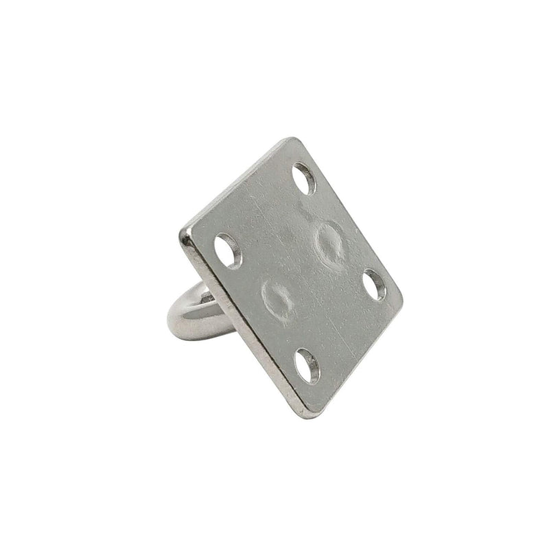 4 Pcs 2 x 1.6 Inch 304 Stainless Steel Ceiling Hooks Pad Eyes Plate Marine Hardware Hooks with Screws Square Eye Plate (set of 4) - NewNest Australia