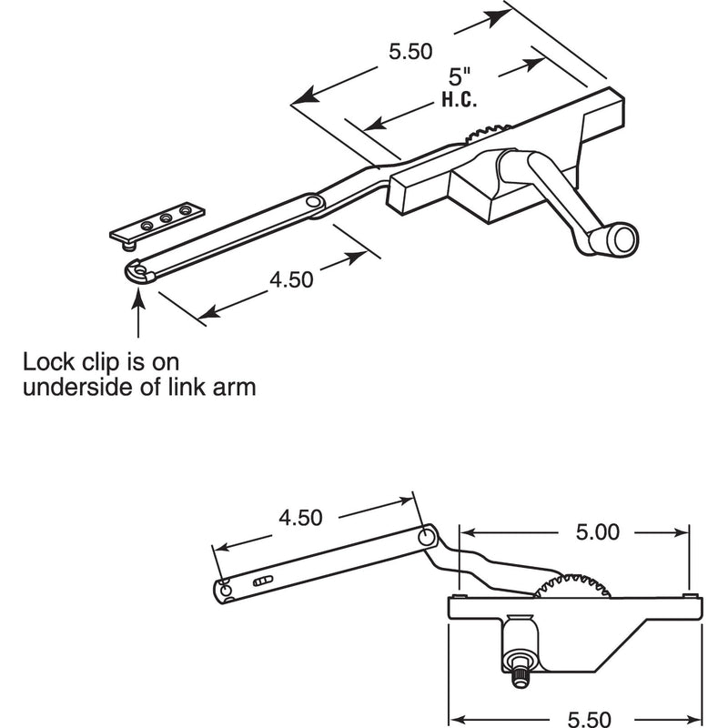 Truth TH 23091 Dyad Operator with Left-Hand White Stud Bracket (Single Pack)