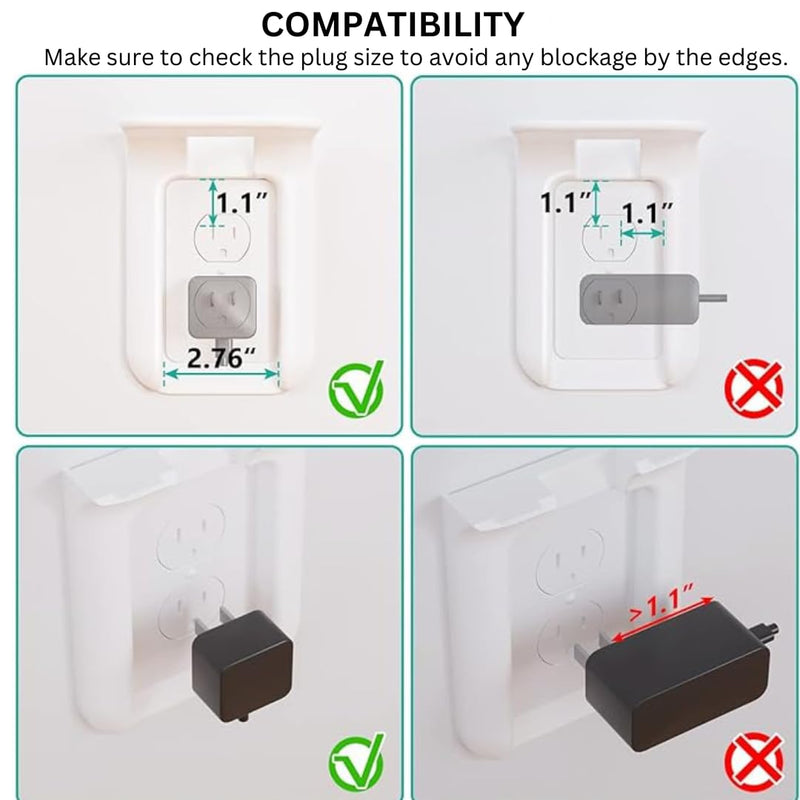 Wall Outlet Shelf Mount – Space-Saving Bathroom Organizer for Alexa, Toothbrushes and Power Tools. Supports upto10lbs, Renter-Friendly, Perfect for Bathroom Essentials & Home Décor.