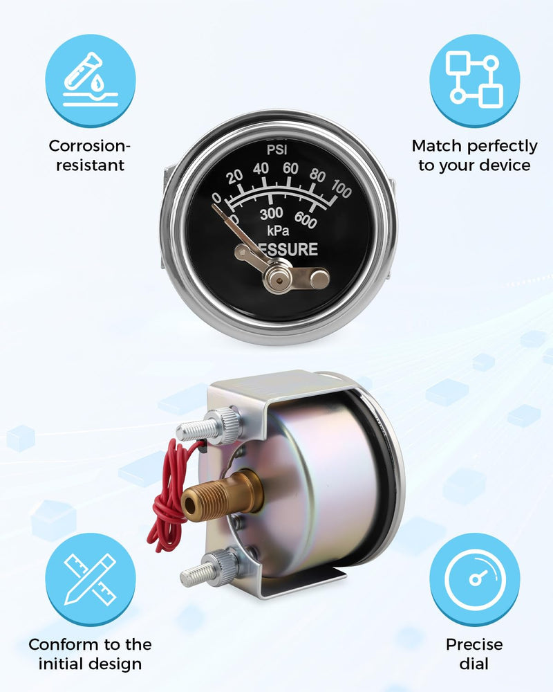 100 PSI Oil Pressure Gague 05703115 Fit for Murphy 20P-100 Construction Equipment