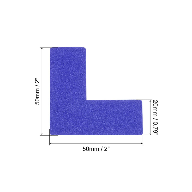 PATIKIL 5s Location Marking Corner 2x2x0.8 Inch 25 Pack L Shaped Floor Marker for Office Table Top, Desk, Warehouse Floor, Blue 2x2 Inch - NewNest Australia