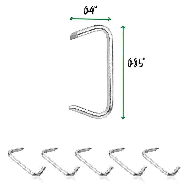 Mr. Pen- Galvanized Hog Rings, 3/4", 420 Pcs, Hog Rings Upholstery, Hog Rings for Furniture Upholstery, Auto Upholstery, Meat & Sausage Casings, Fencing, Animal Pet Cages, Shock Cords 420 Pcs, 3/4"
