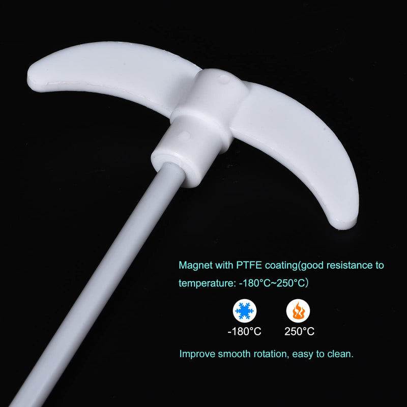MECCANIXITY PTFE Electric Stirring Rod 620mm Length Overhead Stirrer Mixer Shaft with Foldable Paddle for Lab