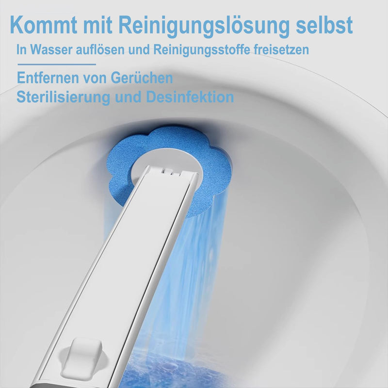 72 PCS Toilet Wand Refills,Toilet Cleaner Refill Pads Disposable Toilet Cleaning System Toilet Bowl Cleaners Scrubbing Pads for Sink Bathtub Wash Basin(Only Refills，Only Fits for Ucaimao)-Blue 0 set+72 refills-Blue