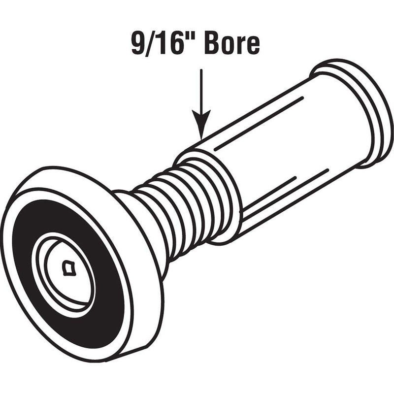 Prime-Line U 9893 Door Viewer, 1/2 In. x 180 Degree, Solid Brass Housing, Plastic Lens, Polished Brass Finish (Single Pack) 1 Count (Pack of 1)