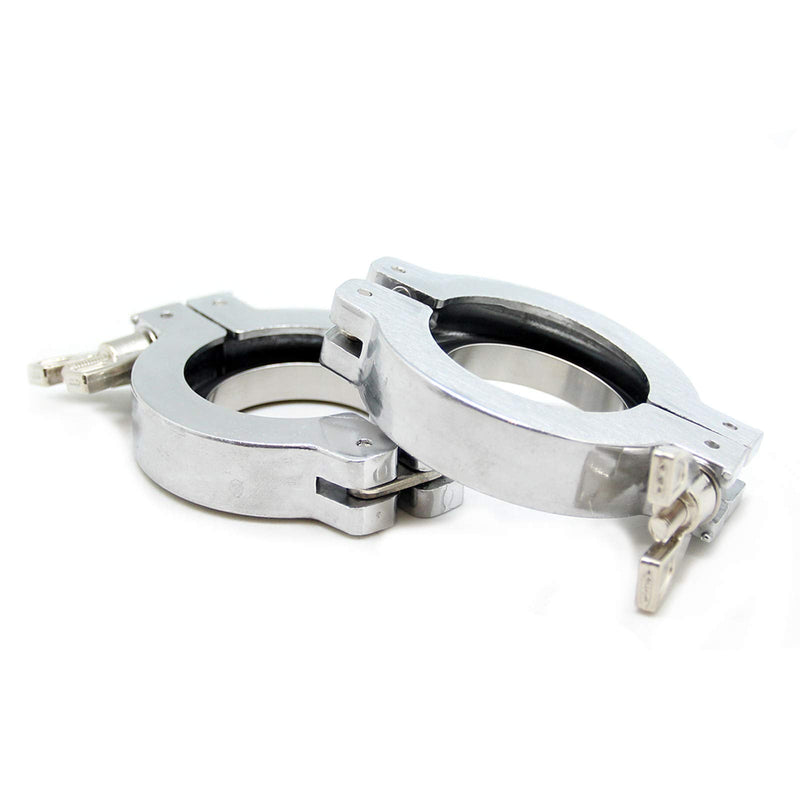 QiiMii KF-50 Aluminium Wing Nut Hinge Clamp with FKM O-Ring and SS304 Center Ring, 2 Pack Aluminum KF-50(2 pack)