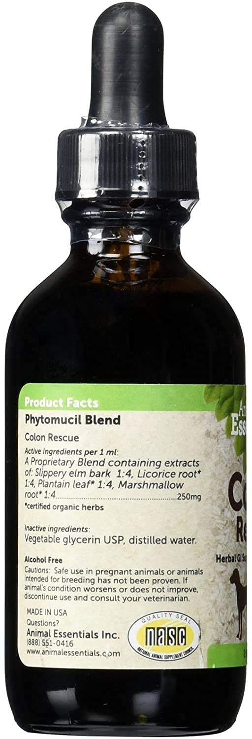 Animal Essentials Colon Rescue Herbal GI Support for Dogs & Cats (Various Sizes) - Made in USA Digestive Aid, Phytomucil Blend 1-Pack - PawsPlanet Australia