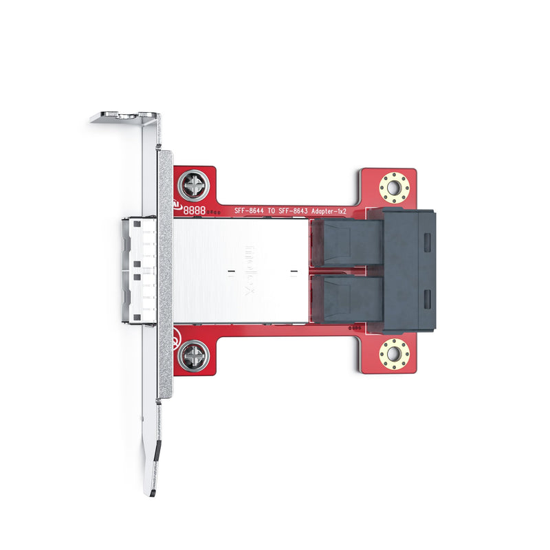 ipolex Internal SFF-8643 to External SFF-8644 Mini SAS Adapter, Dual Ports for Server Storage RAID Controller 8643 to 8644