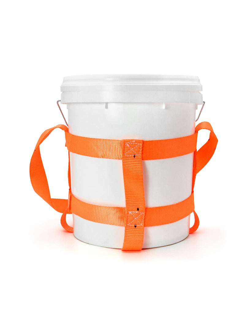QWORK Bucket Sling for 5 Gallon Bucket, 2 Pack Drum Handling Sling with Belly Bands, 200Lbs Load Capacity
