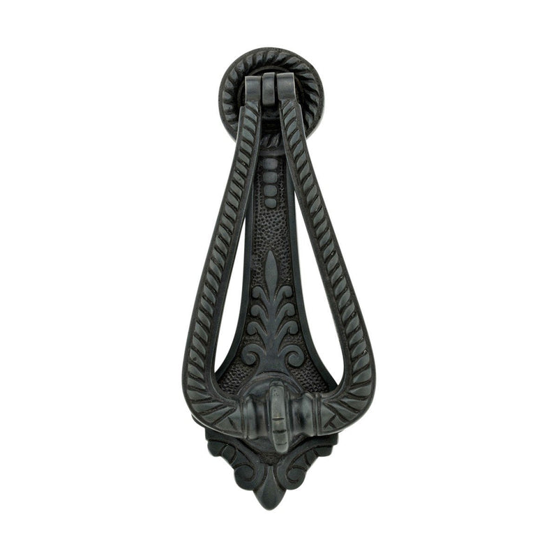 Renovators Supply Manufacturing Door Knockers for Front Door 6.75 in. Oil Rubbed Bronze Finish Solid Brass Door Knocker with Mounting Hardware