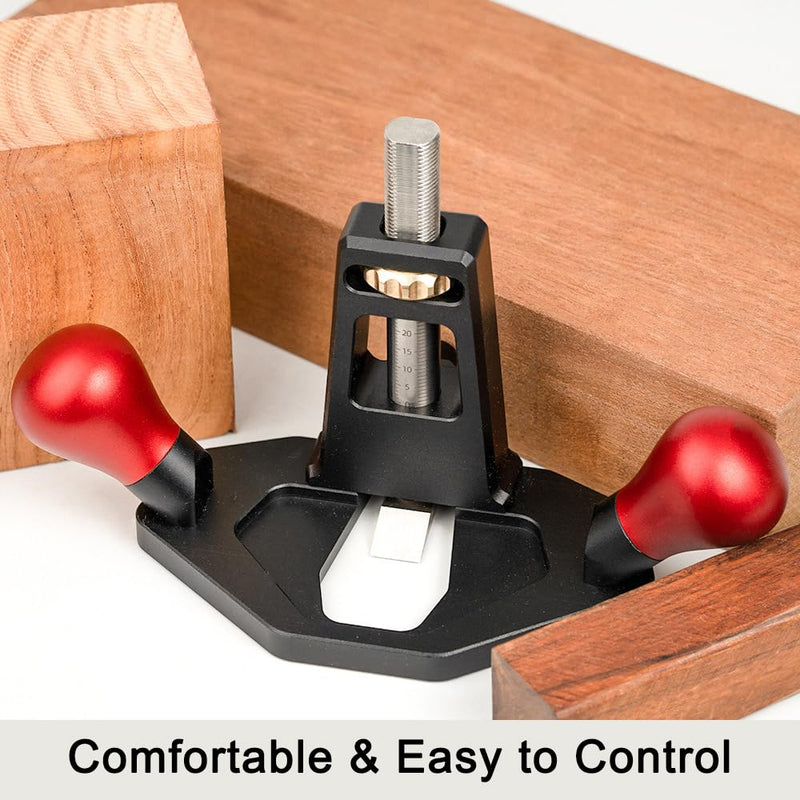 Hand Router Plane, Handheld Shoulder Planer, Rabbit Planes Woodworking Quick Adjust Depth Cutting, Depth Control, Ideal for Joinery & Mortising Plane Grooves