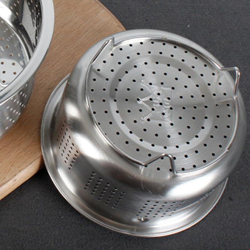 Stainless Steel Steamer Basket 6.88 X 6.88 X 3.74 in Rice Cooker Insert for Steam Cooking Food Steaming Rack for Ramen Pasta Soup Cereal Oatmeal