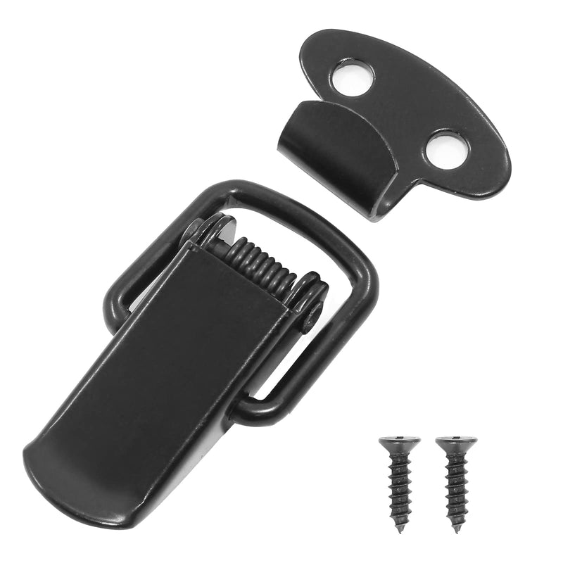 12 Pack Spring Toggle Buckle Latch, 1.8'' Length, 304 Stainless Steel Spring Loaded Toggle Catch for Wooden Case Toolboxes, Black 1.8"x 0.7"